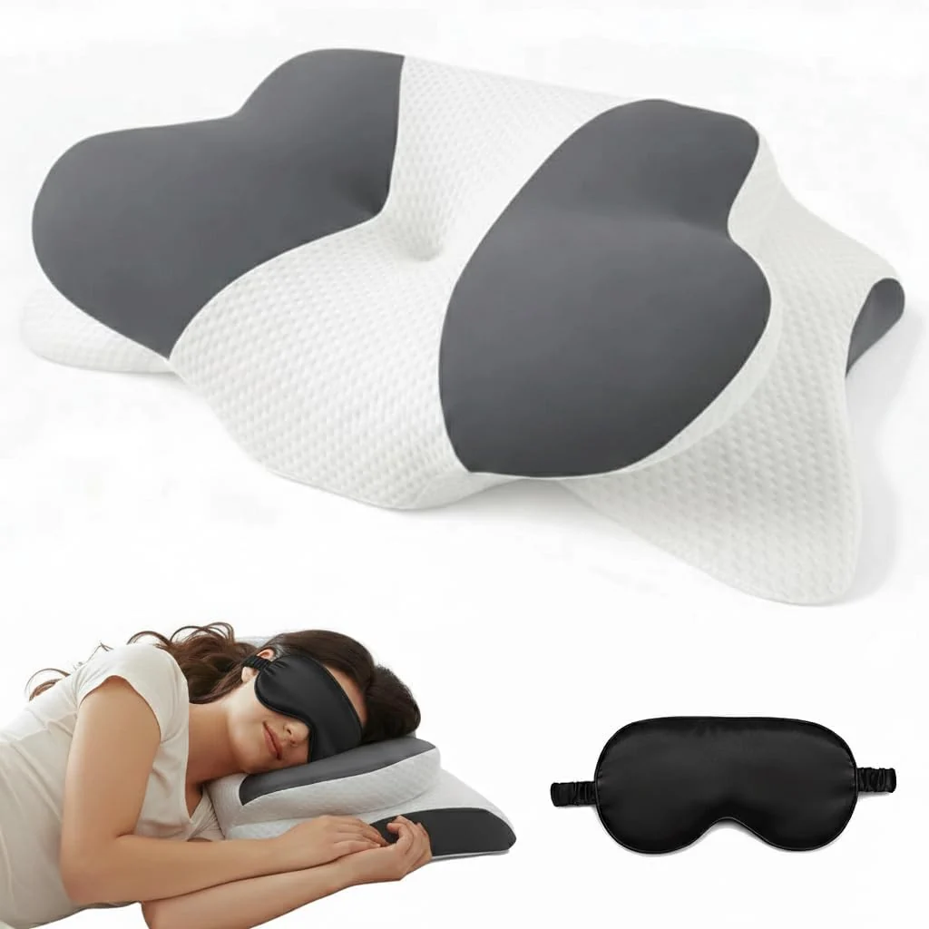 Avelora Cervical Neck Pillow with Sleep Mask